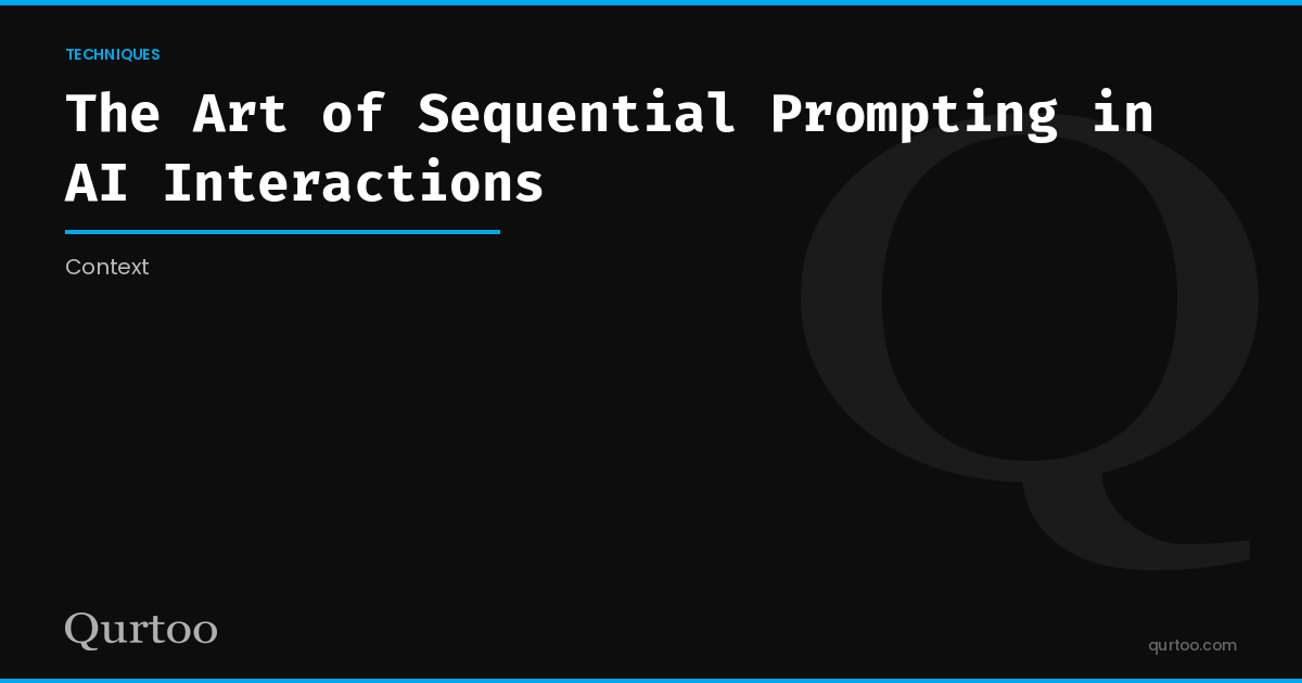 The Art of Sequential Prompting in AI Interactions
