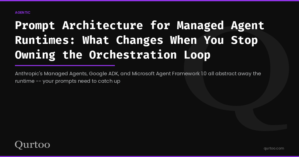 Prompt Architecture for Managed Agent Runtimes: What Changes When You Stop Owning the Orchestration Loop