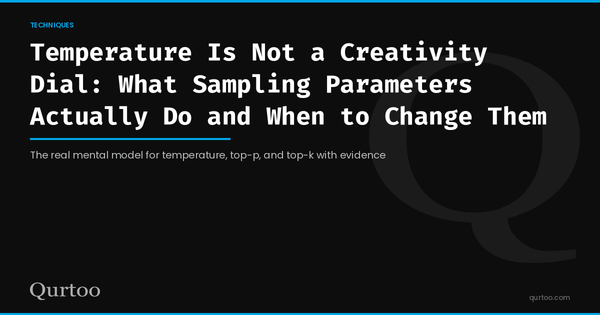 Temperature Is Not a Creativity Dial: What Sampling Parameters Actually Do and When to Change Them